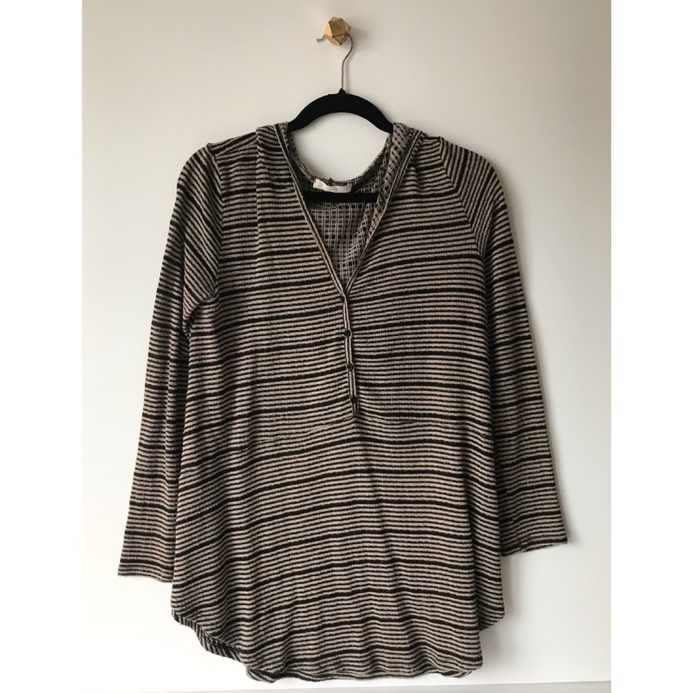 Black and white button up
